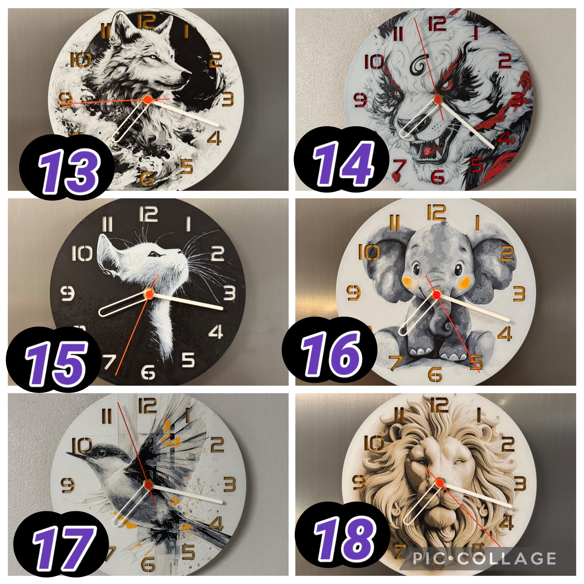 Build your own clock- ANIMALS
