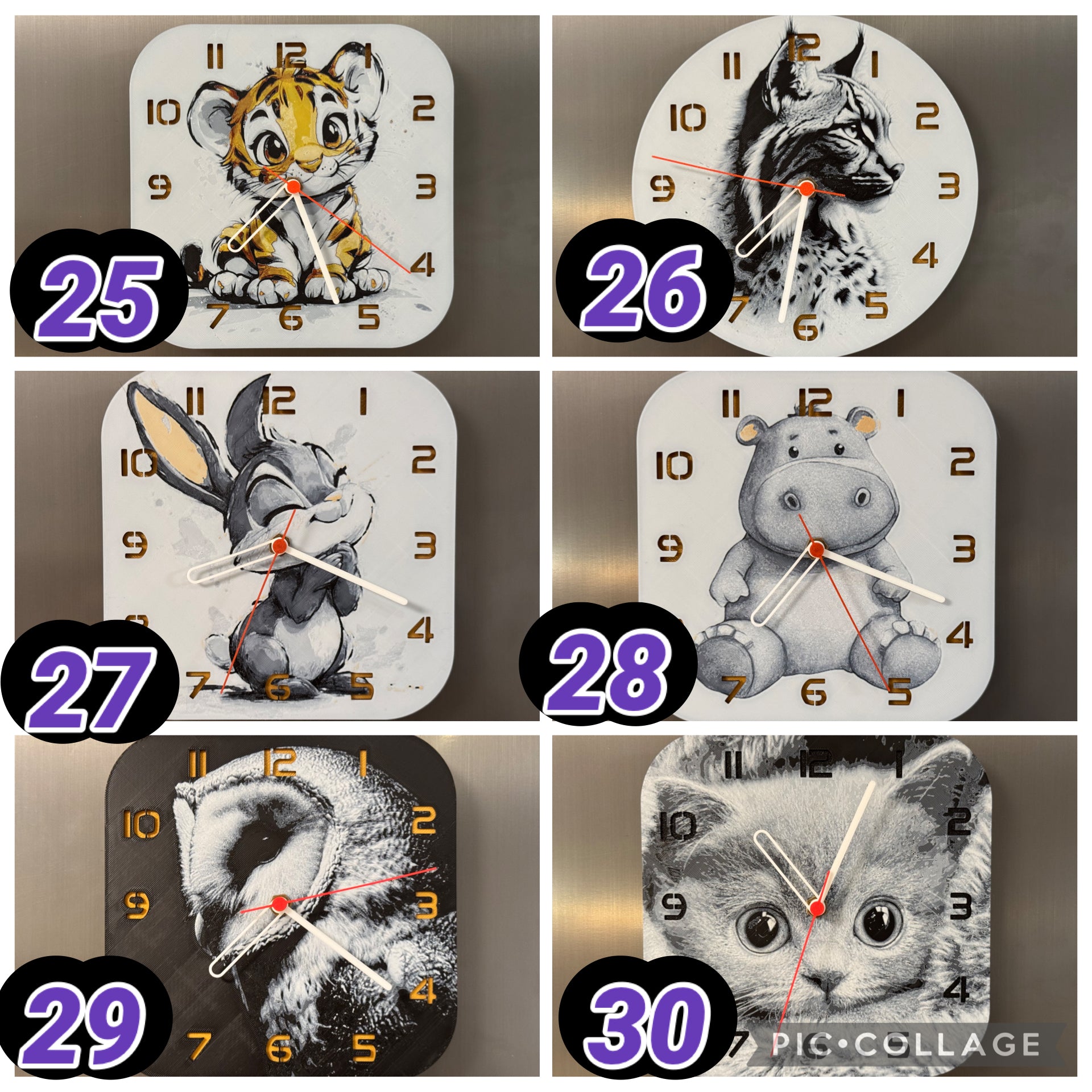 Build your own clock- ANIMALS