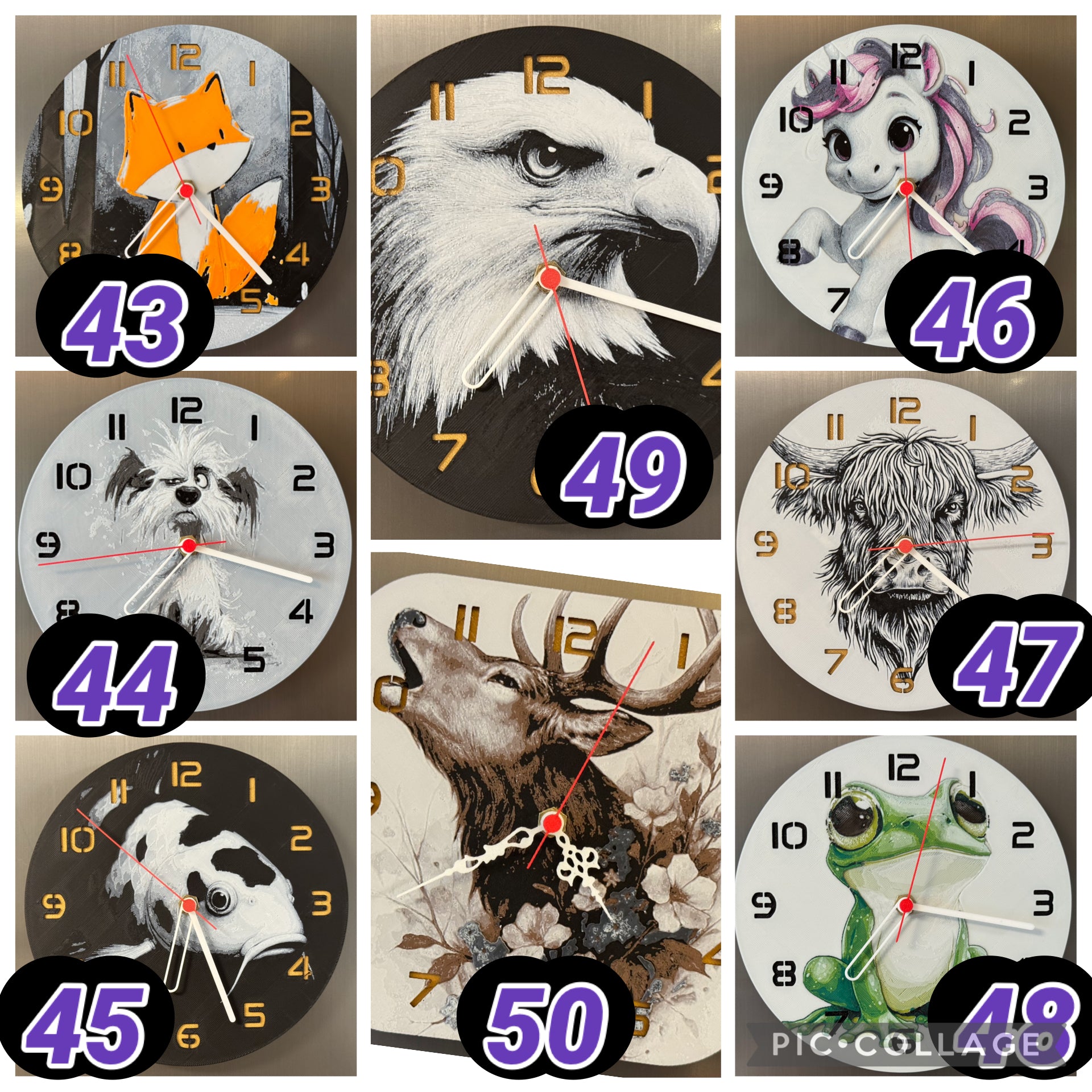 Build your own clock- ANIMALS