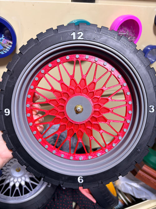 10” pre-made tire clocks