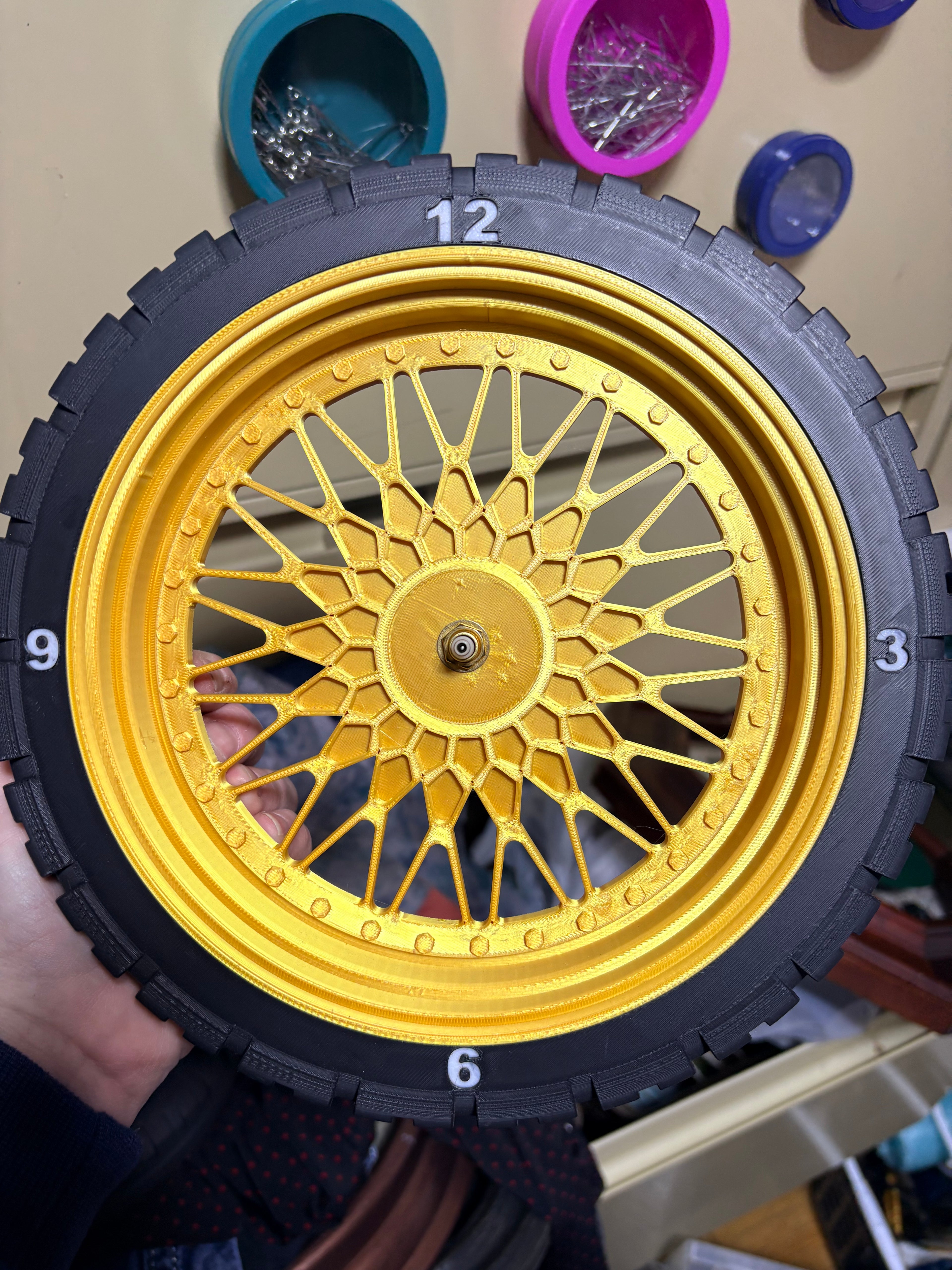 10” pre-made tire clocks