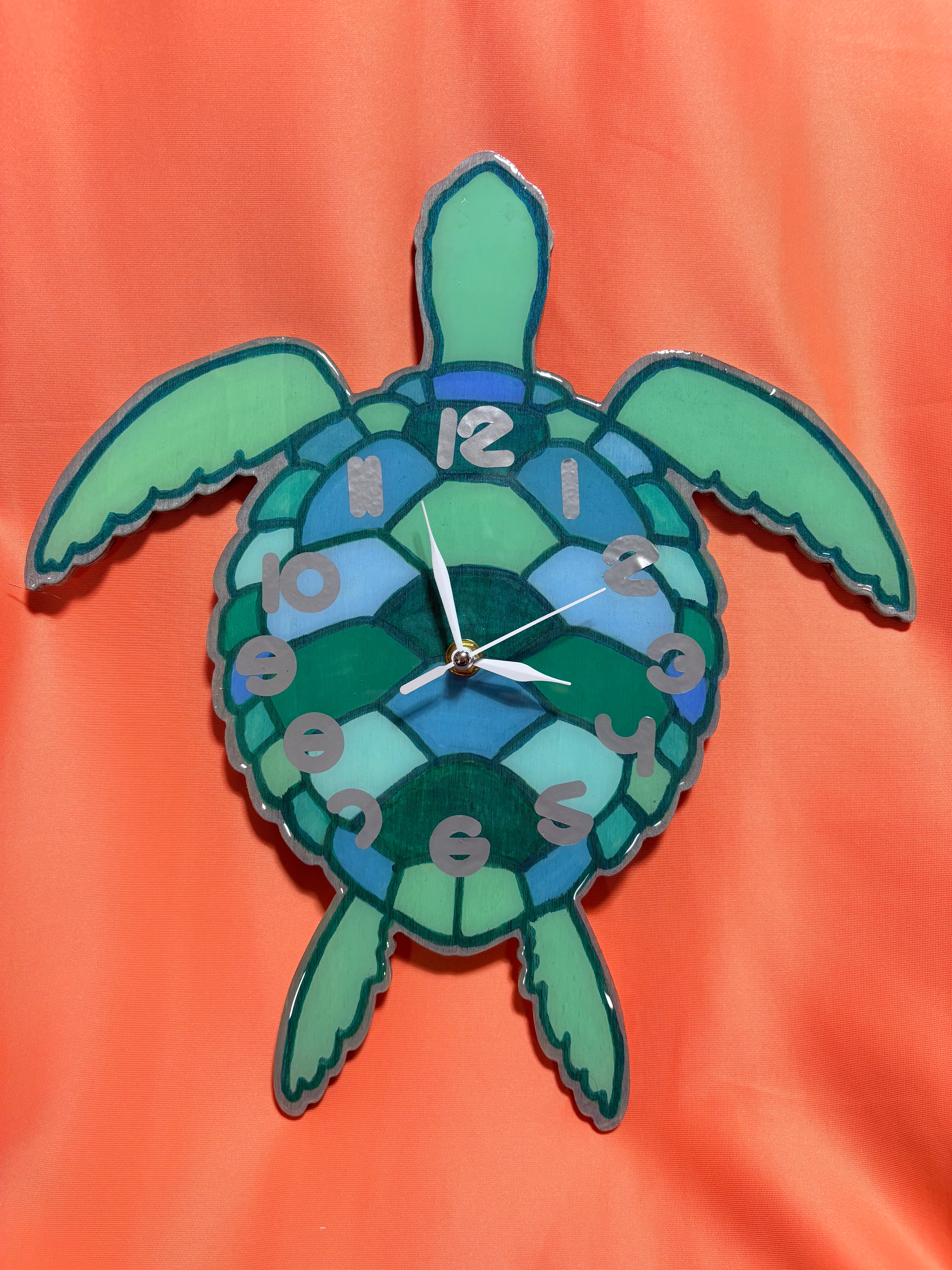 Hand painted wooden clocks