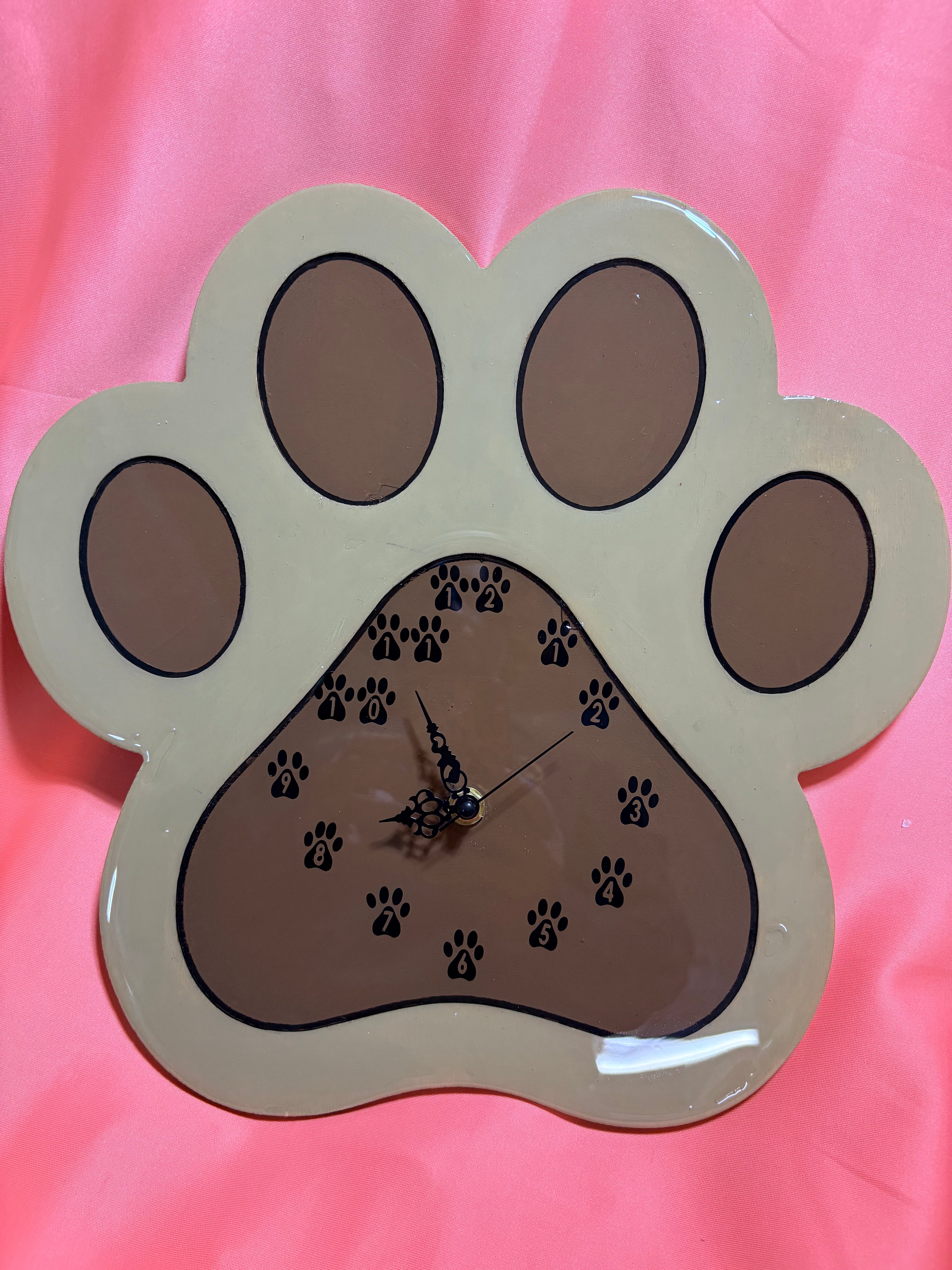 Hand painted wooden clocks